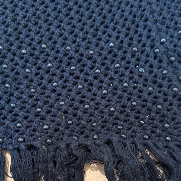 New revolve Lovers + friends Black Crochet Fringe Skirt - Picture 3 of 3